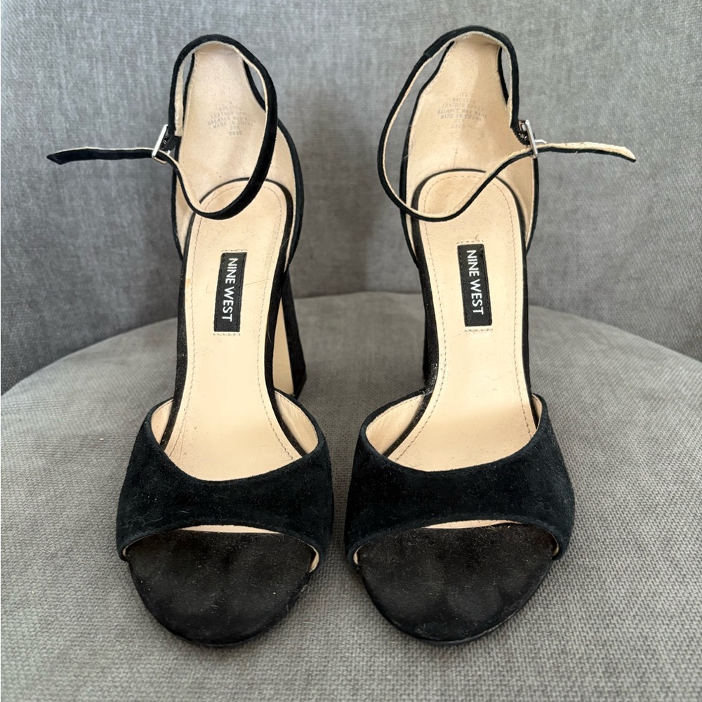 Nine West Black Suede Heels